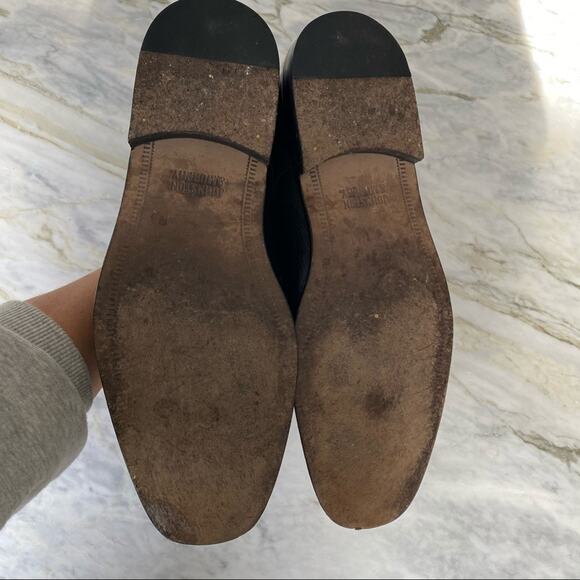 JOHNSTON & MURPHY Black Deer Leather Oxford Dress Shoe size Men’s 12 - Picture 6 of 8